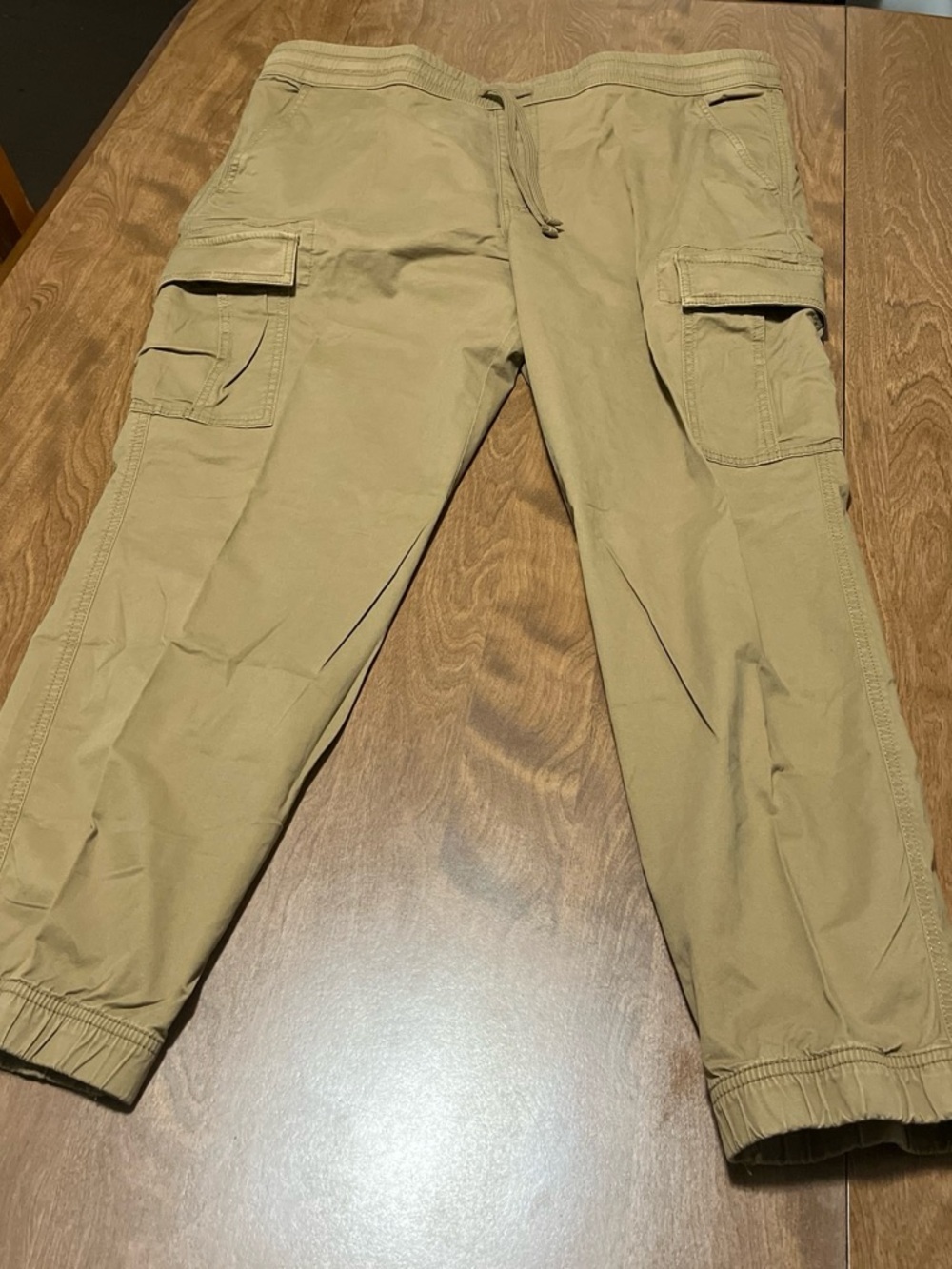 Sonoma Men's Tan Cargo Joggers with Drawstring Waist